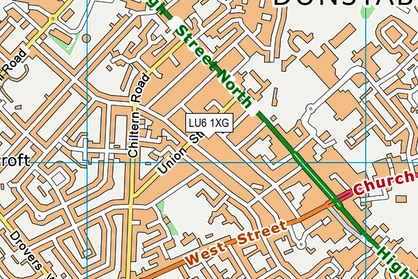 LU6 1XG map - OS VectorMap District (Ordnance Survey)