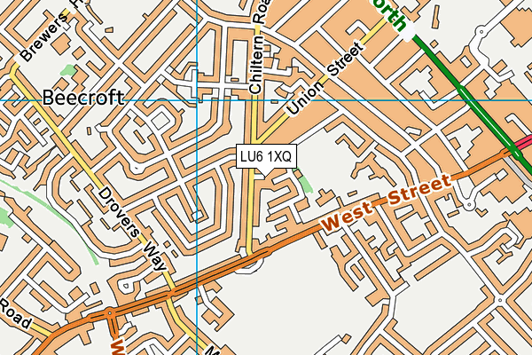 LU6 1XQ map - OS VectorMap District (Ordnance Survey)