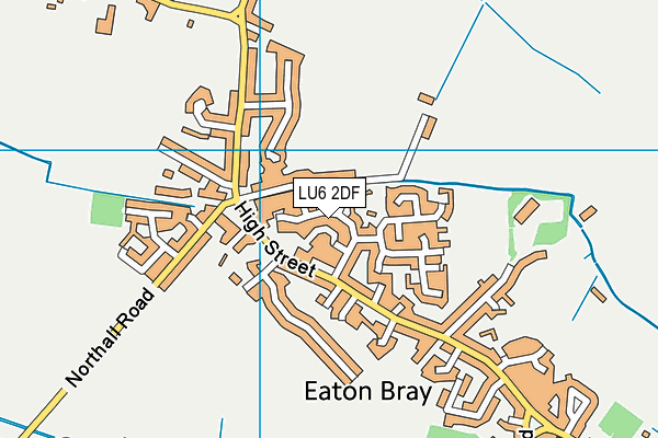 LU6 2DF map - OS VectorMap District (Ordnance Survey)