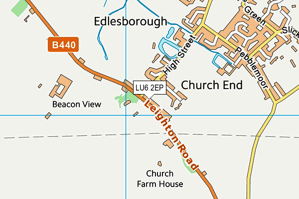 LU6 2EP map - OS VectorMap District (Ordnance Survey)