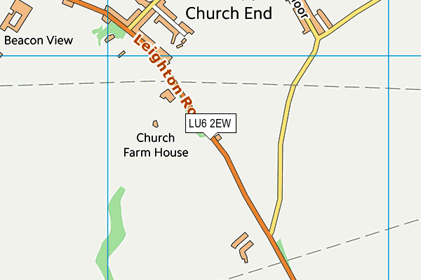 LU6 2EW map - OS VectorMap District (Ordnance Survey)