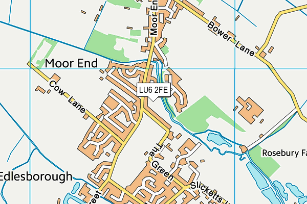 LU6 2FE map - OS VectorMap District (Ordnance Survey)