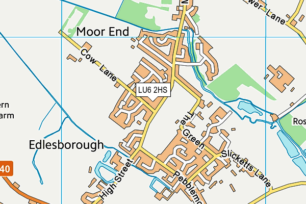 Edlesborough Primary Academy map (LU6 2HS) - OS VectorMap District (Ordnance Survey)
