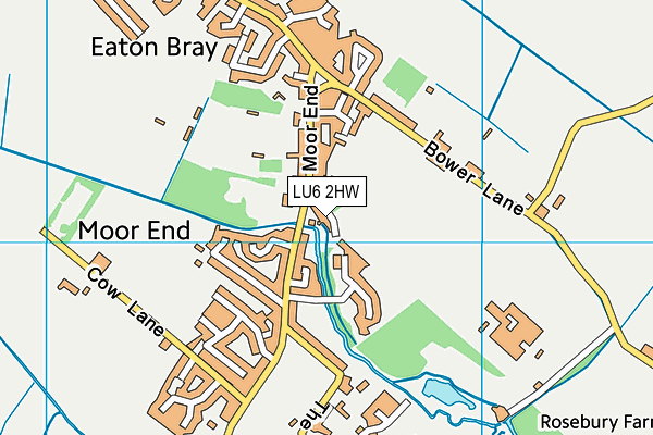 LU6 2HW map - OS VectorMap District (Ordnance Survey)