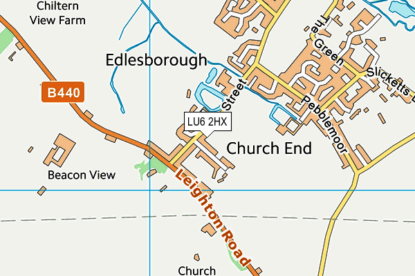 LU6 2HX map - OS VectorMap District (Ordnance Survey)