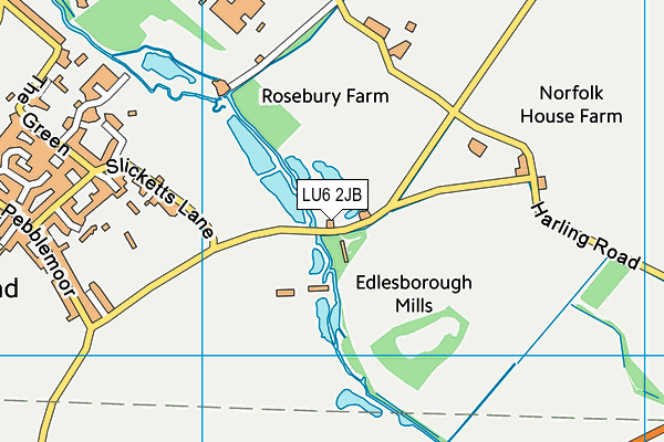 LU6 2JB map - OS VectorMap District (Ordnance Survey)