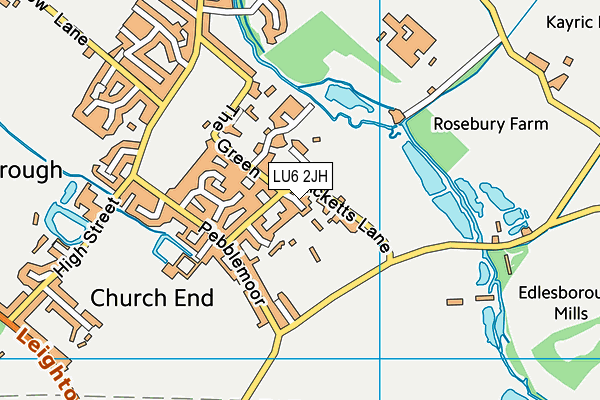 LU6 2JH map - OS VectorMap District (Ordnance Survey)