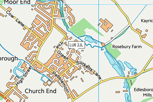 LU6 2JL map - OS VectorMap District (Ordnance Survey)