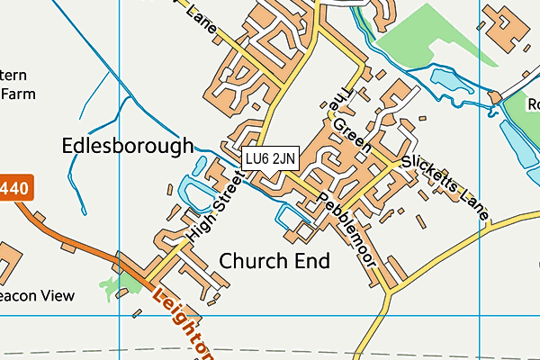 LU6 2JN map - OS VectorMap District (Ordnance Survey)