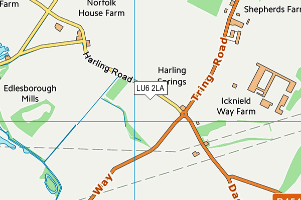 LU6 2LA map - OS VectorMap District (Ordnance Survey)