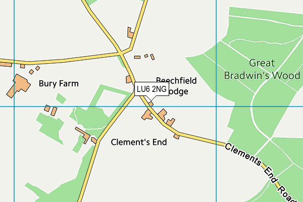 Studham Playing Fields map (LU6 2NG) - OS VectorMap District (Ordnance Survey)