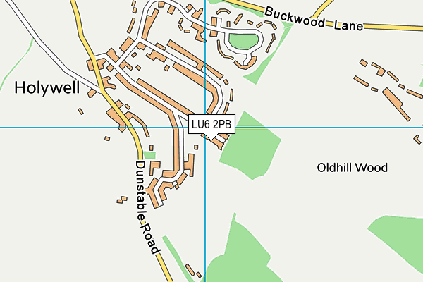 LU6 2PB map - OS VectorMap District (Ordnance Survey)
