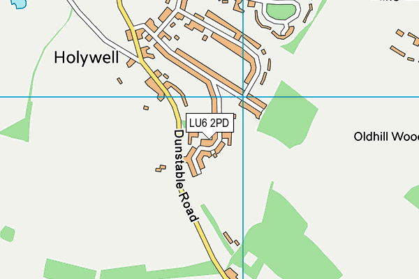 LU6 2PD map - OS VectorMap District (Ordnance Survey)