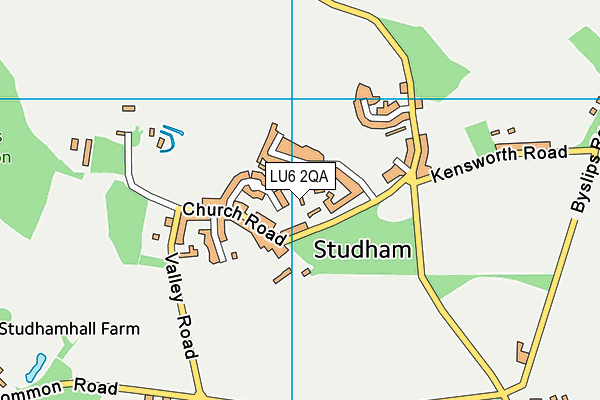 LU6 2QA map - OS VectorMap District (Ordnance Survey)