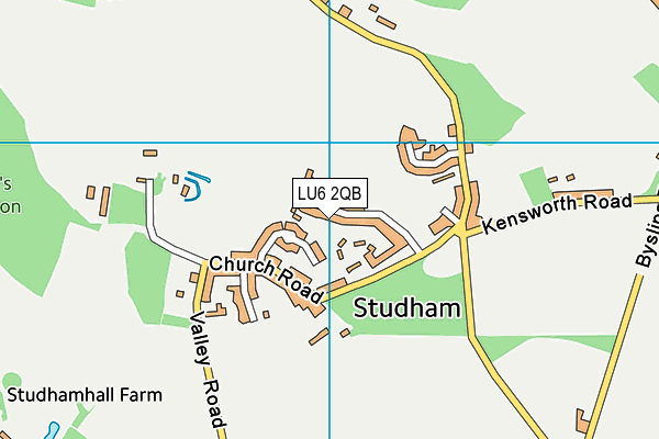 LU6 2QB map - OS VectorMap District (Ordnance Survey)