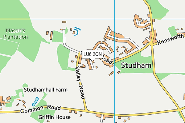 LU6 2QN map - OS VectorMap District (Ordnance Survey)