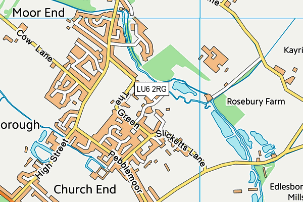 LU6 2RG map - OS VectorMap District (Ordnance Survey)