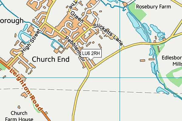 LU6 2RH map - OS VectorMap District (Ordnance Survey)