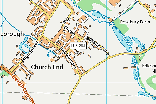 LU6 2RJ map - OS VectorMap District (Ordnance Survey)