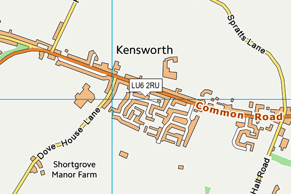 LU6 2RU map - OS VectorMap District (Ordnance Survey)