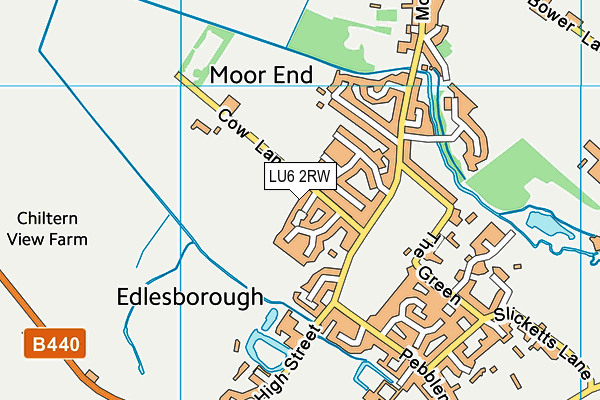 LU6 2RW map - OS VectorMap District (Ordnance Survey)