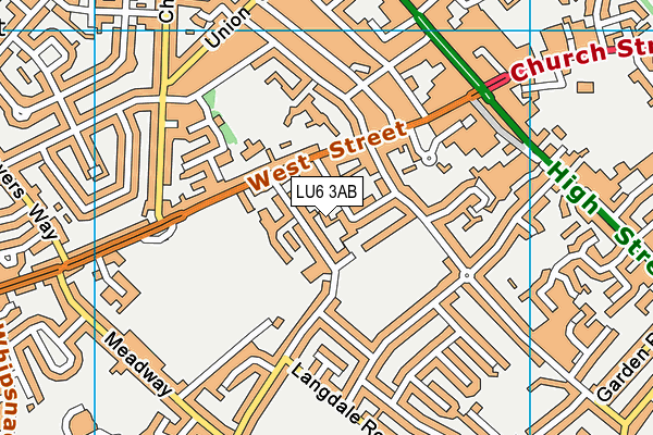 LU6 3AB map - OS VectorMap District (Ordnance Survey)