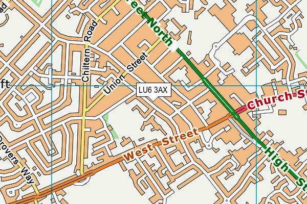 LU6 3AX map - OS VectorMap District (Ordnance Survey)