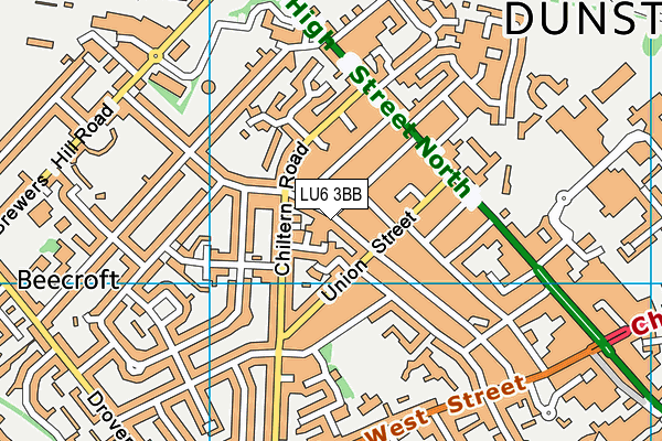 LU6 3BB map - OS VectorMap District (Ordnance Survey)