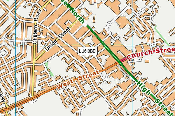 LU6 3BD map - OS VectorMap District (Ordnance Survey)