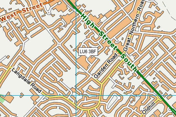 LU6 3BF map - OS VectorMap District (Ordnance Survey)
