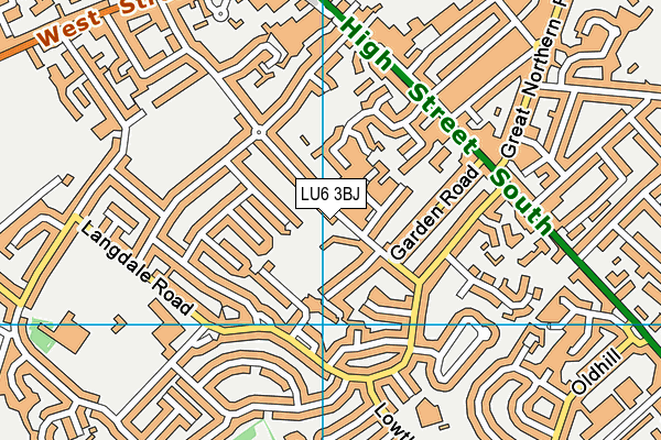 LU6 3BJ map - OS VectorMap District (Ordnance Survey)