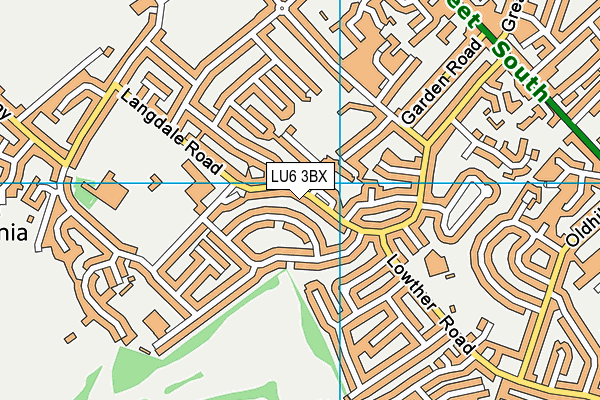 LU6 3BX map - OS VectorMap District (Ordnance Survey)