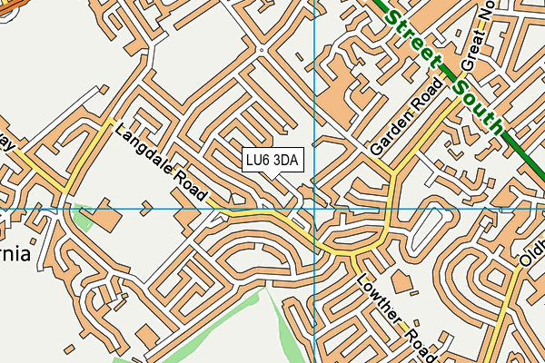 LU6 3DA map - OS VectorMap District (Ordnance Survey)