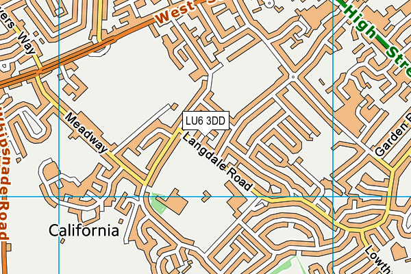 LU6 3DD map - OS VectorMap District (Ordnance Survey)