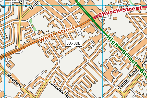 LU6 3DE map - OS VectorMap District (Ordnance Survey)