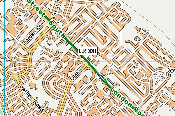 LU6 3DH map - OS VectorMap District (Ordnance Survey)