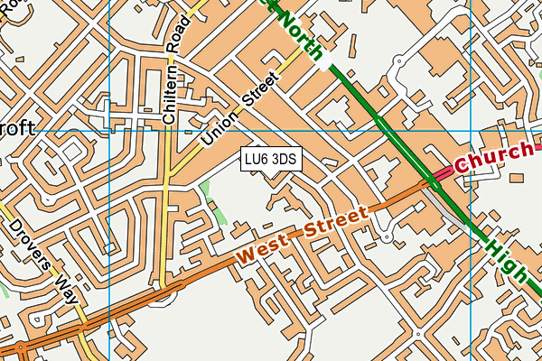 LU6 3DS map - OS VectorMap District (Ordnance Survey)