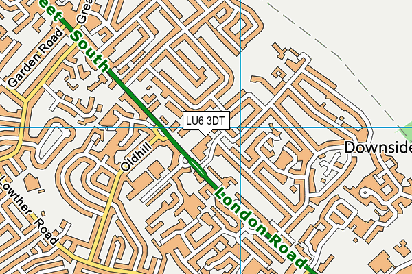 LU6 3DT map - OS VectorMap District (Ordnance Survey)