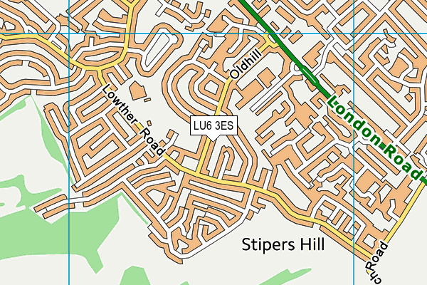 LU6 3ES map - OS VectorMap District (Ordnance Survey)