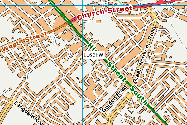 LU6 3HW map - OS VectorMap District (Ordnance Survey)