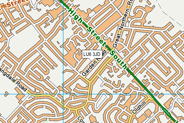 LU6 3JD map - OS VectorMap District (Ordnance Survey)