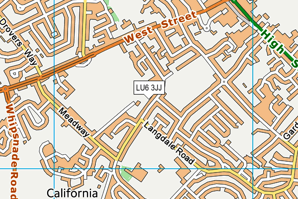 LU6 3JJ map - OS VectorMap District (Ordnance Survey)