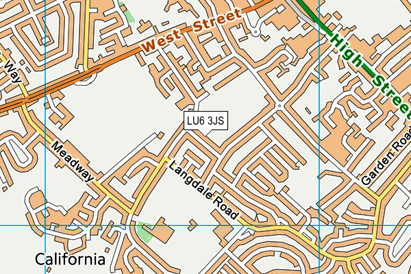 LU6 3JS map - OS VectorMap District (Ordnance Survey)