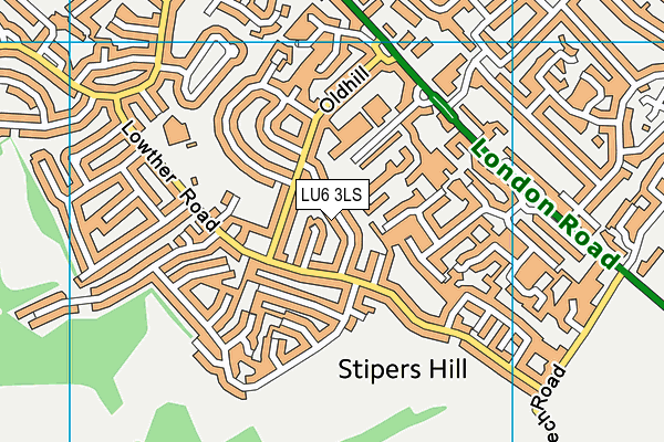 LU6 3LS map - OS VectorMap District (Ordnance Survey)