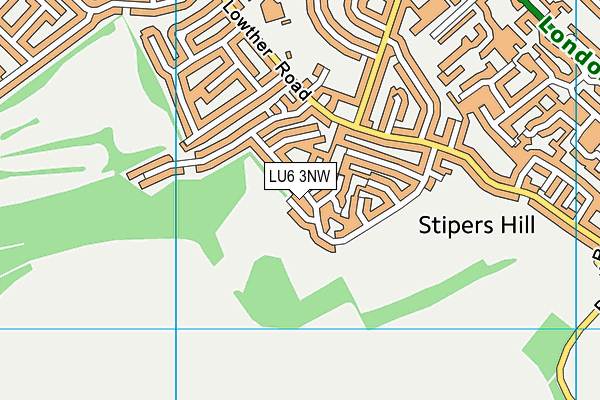 Mentmore Crescent Recreation Ground map (LU6 3NW) - OS VectorMap District (Ordnance Survey)