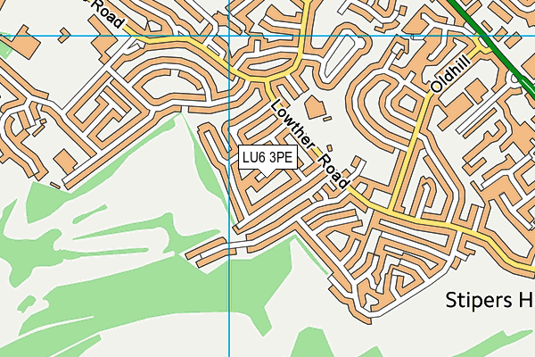 LU6 3PE map - OS VectorMap District (Ordnance Survey)