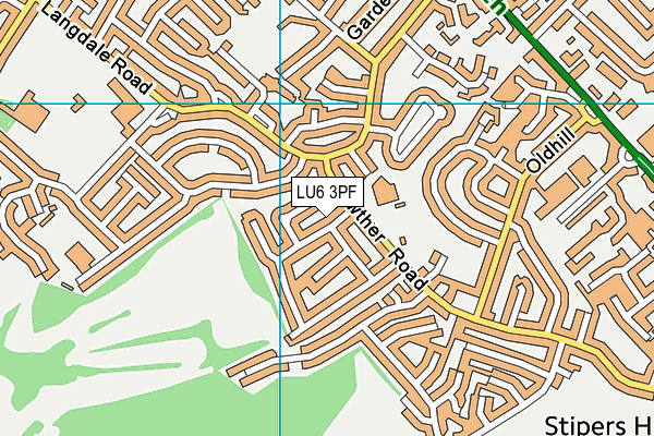 LU6 3PF map - OS VectorMap District (Ordnance Survey)