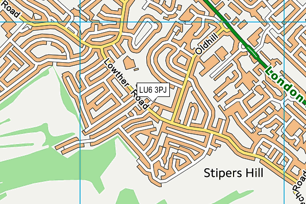 LU6 3PJ map - OS VectorMap District (Ordnance Survey)