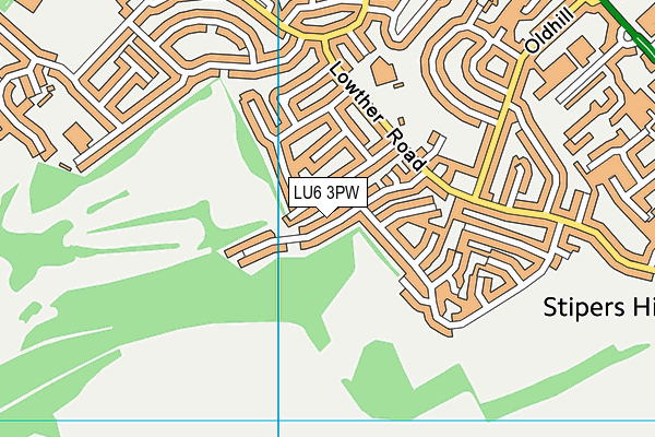 LU6 3PW map - OS VectorMap District (Ordnance Survey)