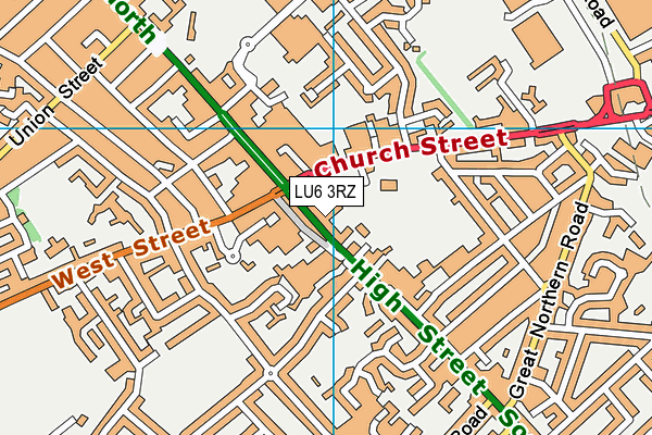 LU6 3RZ map - OS VectorMap District (Ordnance Survey)